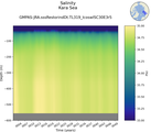 Time series of Kara Sea Salinity vs depth